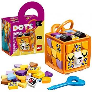 LEGO DOTS Borsa Taglia Lunghezza Extra, Personalizzabile con Piastre LEGO, 41929, Stampa Leopardo