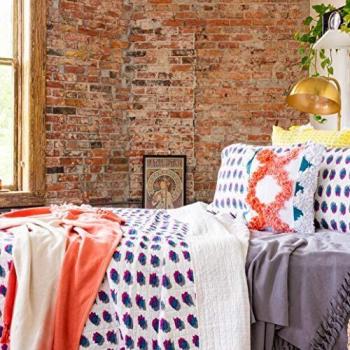 Blue Maren Brushstroke Dots Cotton Quilt by Refinery 29 (Twin XL)