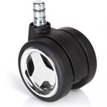 HJH Office 5 Pack NOISE‑FREE ROLO GAME Stuhlrollen 11 mm / 60 mm – Hartboden & Gaming