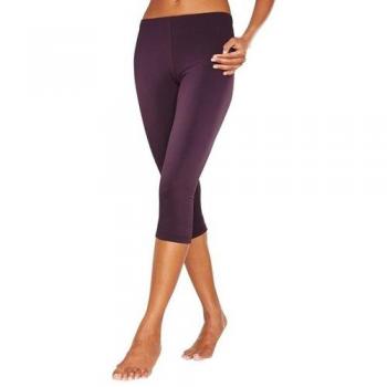 Damen Capri-Leggings Doppelpack, Beere und Schwarz, Gr. 40/42