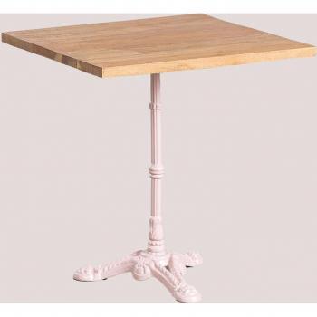 Table Bar Carrée Acacia Vienna Rose 70 cm