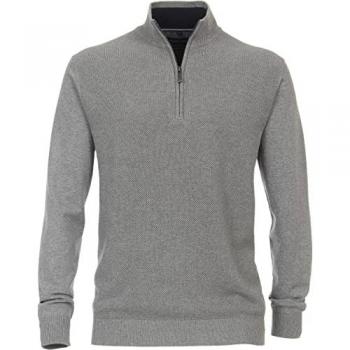 CASAMODA Herrenpullover Uni in Mittelblau