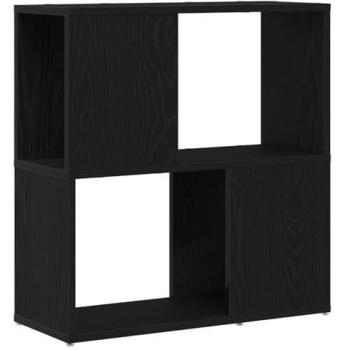 Libreria in Legno Ingegnerizzato Nero Rovere 60x24x63 cm