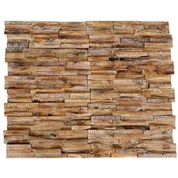 VidaXL 10‑Stück Teak 3D Wandverblender – 1 m² (100 cm²)