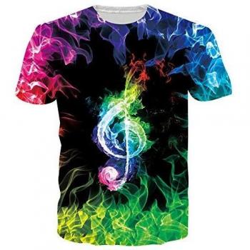 SunFocus T-Shirt Uomo Girocollo 3D Print XL