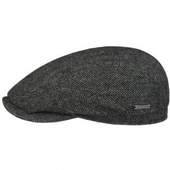 Belfast Classic Wool Flat Cap by Stetson, Size 58 cm, Colour grey-blue, Female