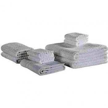 BELIANI Luxury Cotton Towel Set with Bath Mat