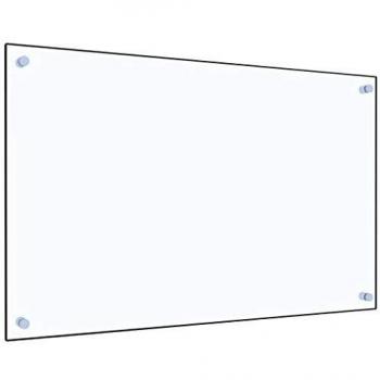 VidaXL Kitchen Backsplash Transparent 80 x 50 cm Tempered Glass