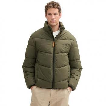 Tom Tailor Denim Daunenjacke, Modell 1041776, grün, Relaxed Fit, Gr. L
