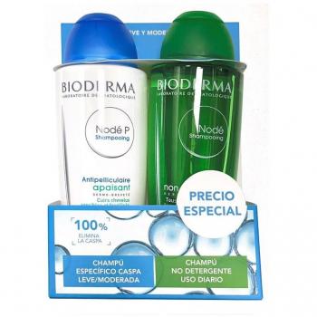 Pack Bioderma Node Champú Específico Caspa Leve + Node Champú No Detergente Uso Frecuente 400 ML