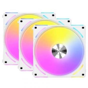 Ventilador Lian Li UNI FAN AL120 V2 (12ALV23W) 3-pack com controlador, bel, RGB PWM, 120mm, cor branca