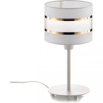 Netlighting Helen Table Lamp with Round Shade White, Gold 20cm