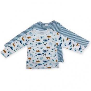 LITTLE 2-pack camicie a maniche lunghe New Melange petrolio