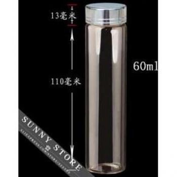 Botellas de vidrio con tapa de rosca de aluminio, 60ml, paquete de 12