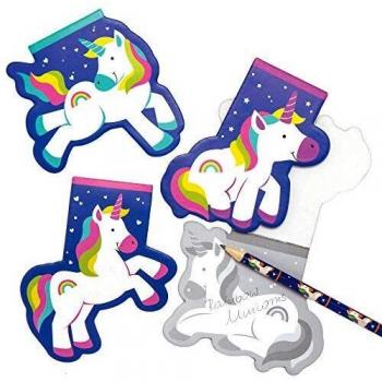Rainbow Unicorn Writing Notebooks (Pack of 12)
