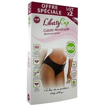Culotte Menstruelle Liberty Cup Noir Bio Lot de 2 S/M