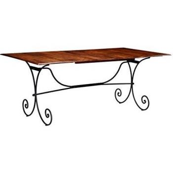 Table de Salle à Manger en Bois Finition Miel 200x100x76 cm