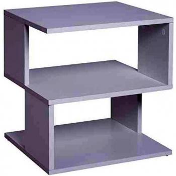 Tavolino da Caffè 2 Ripiani Aperti HOMCOM Design Moderno 40x40x43cm Bianco