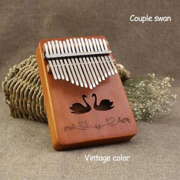 Kalimba Caoba Premium – 17 teclas, Pulgar, Libro de Aprendizaje