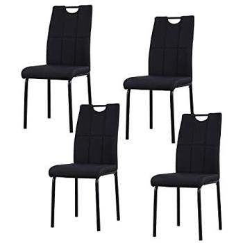 HTI-Living Esszimmerstuhl Denton Schwarz (4er Set)