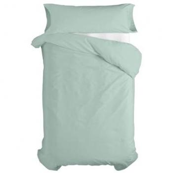 Juego de funda nórdica HappyFriday Basic Kids Menta 2 Piezas 100% Algodón Cama 80/90 (155x220 cm)