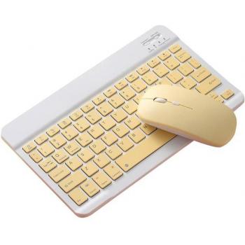 Combo de teclado Bluetooth ultradelgado y ratón dual para iPad Air 3, 4, 7, 8, iOS, Android y Windows