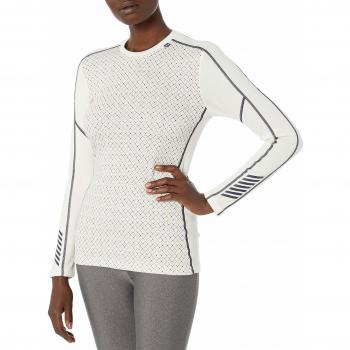 Helly Hansen Damen Lifa Merino Design-Crew Pullover, 014 Offwhite, M
