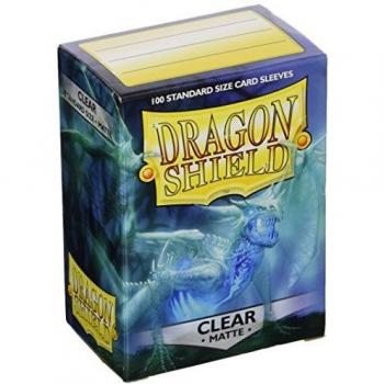 Dragon Shield Standard Card Sleeves | 100 Clear Matte Sleeves | MTG & Pokémon
