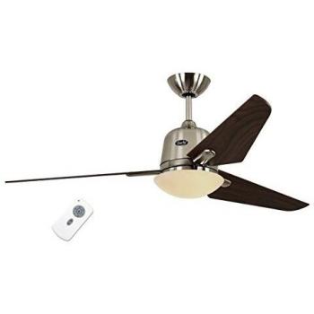 Ventilateur de Plafond avec Lumière CasaFan Eco Aviatos 162 24W Chrome Satiné/Noyer