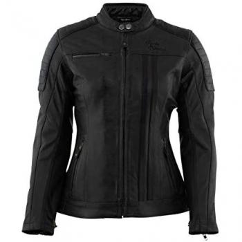 Giacca da moto Rusty Stitches Alice in pelle nera per donna 44