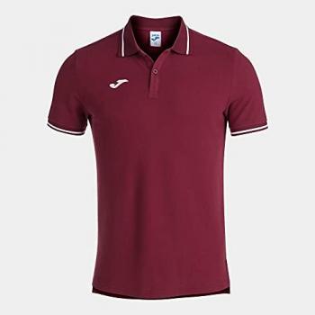 Joma Confort II kurzarm Poloshirt dunkelrot