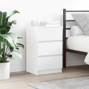 Casa Moderna – Comodini con 3 Cassetti Bianco