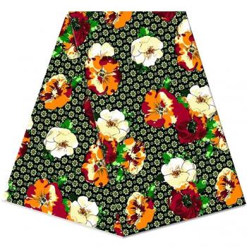 Tela tradicional africana de algodón con estampado de cera