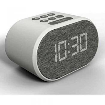 Réveil Matin avec Chargeur USB et Radio FM, Horloge Digitale, Écran Luminosité 5 Niveaux, Réveil Numérique