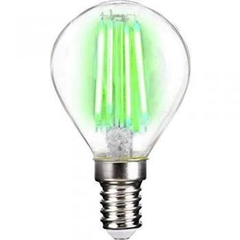 LightMe 4W E14 LED Verde Filamento Goccia