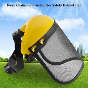 Casque de sécurité avec visière en maille pour débroussailleuse