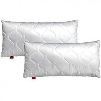 Duo coussins microfibre pour canapé 40x60 cm – Blanc