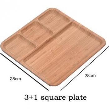 Western Style Bamboo Bowl Tray