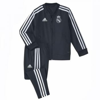 Conjunto Deportivo Real Madrid para Niños, Mono Negro/Core White, Talla 18-24