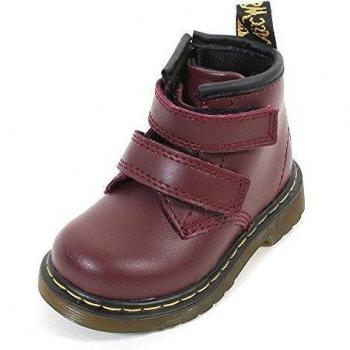 Cherry Rot Brooklee Baby-Stiefel Dr. Martens, Velcro, UK 4
