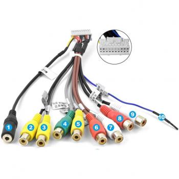 Podofo 2 Din Android Multimedia Player Connector for VW Nissan Toyota