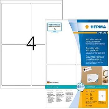 Self-Adhesive Address Labels A4, 99.1 x 139 mm, White