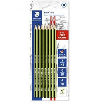 Staedtler noris eco pack de 7 lapices de grafito hexagonales