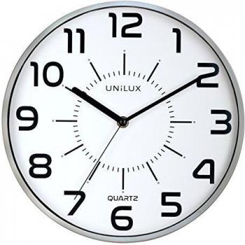 Unilux Wanduhr Pop metallgrau