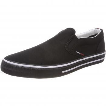 Hilfiger Denim Herren Tommy Jeans Textile Slip ON Sneaker, Schwarz (Black 990), Größe 42 EU
