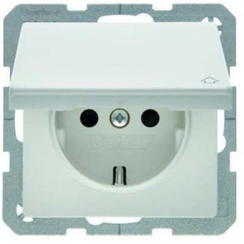 Berker Q.3 Steckdose mit Klappdeckel