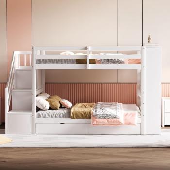 Lit Superposé Pratique Avec Rangement 90x200