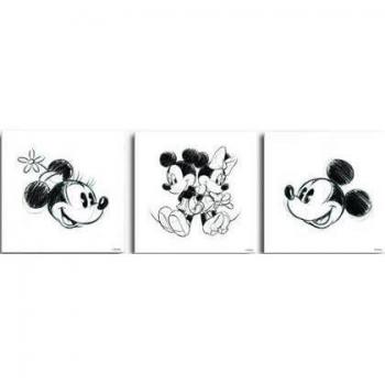 Disney Mehrteilige Bilder Mickey & Minnie, (Set, 3 St)