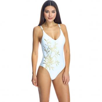 ORY Badeanzug Damen V-Ausschnitt W241515 Weiß EU 90B / UK 40B