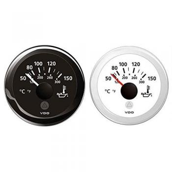VDO ViewLine 50–150 °C 322.8–18.6 Ω Engine Oil Pressure Meter – 52 mm, Unisex, Black